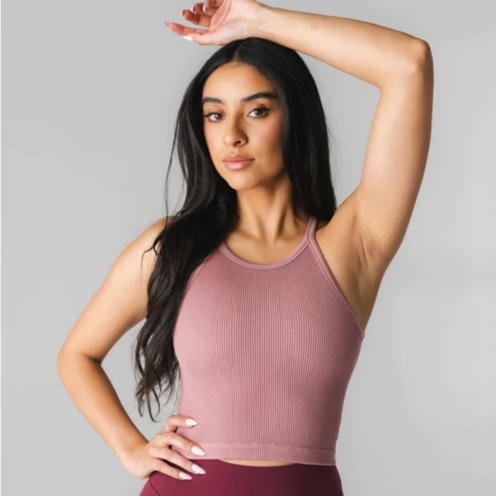 Vitality Synergy Open Back Tank // Size: Xsmall/small // Color: Rose
